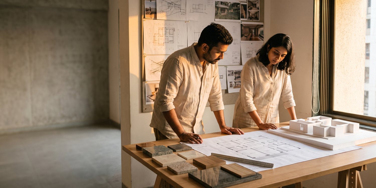 Architects and designers at work in a studio